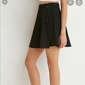 Black wrap around skirt with ring